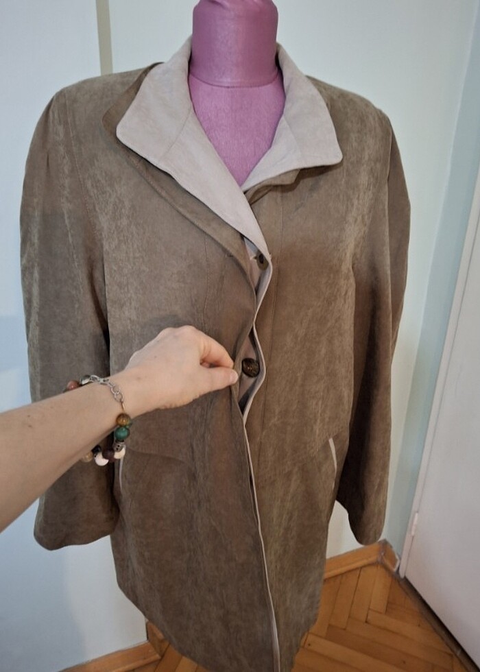 Camel rengi nubuk süet tarzı sıfır ürün  - Görsel 4