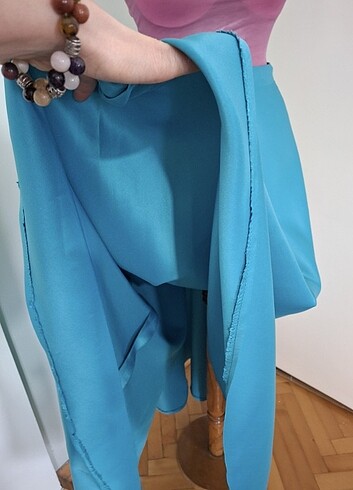 Zara 48 Beden KLOS SATEN ABİYE UUZN ETEK
