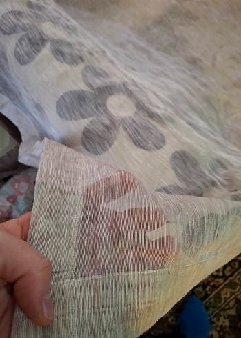 Bej Bohem Tarzı Şeffaf Perde - Görsel 5