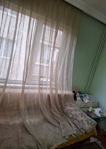 Bej Bohem Tarzı Şeffaf Perde - Görsel 3