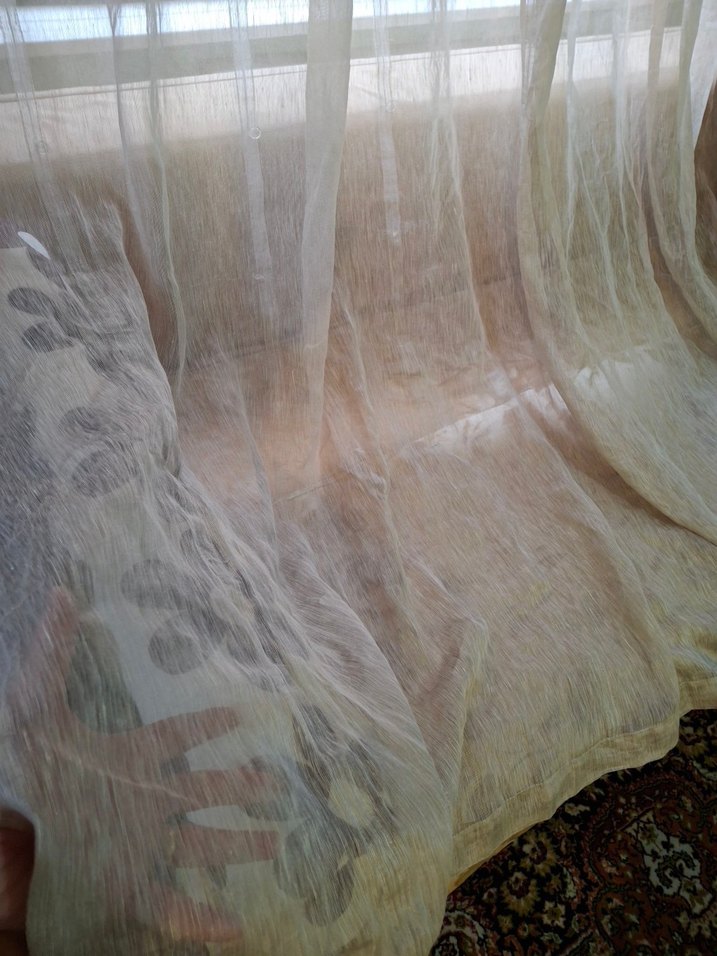 Bej Bohem Tarzı Şeffaf Perde - Görsel 4