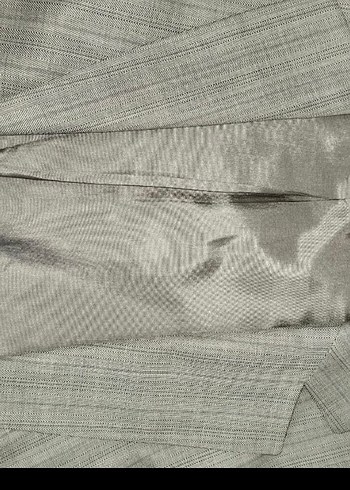 Düğmeli Gri Kadın Blazer Ceket - Görsel 4