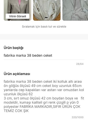 Düğmeli Gri Kadın Blazer Ceket - Görsel 9