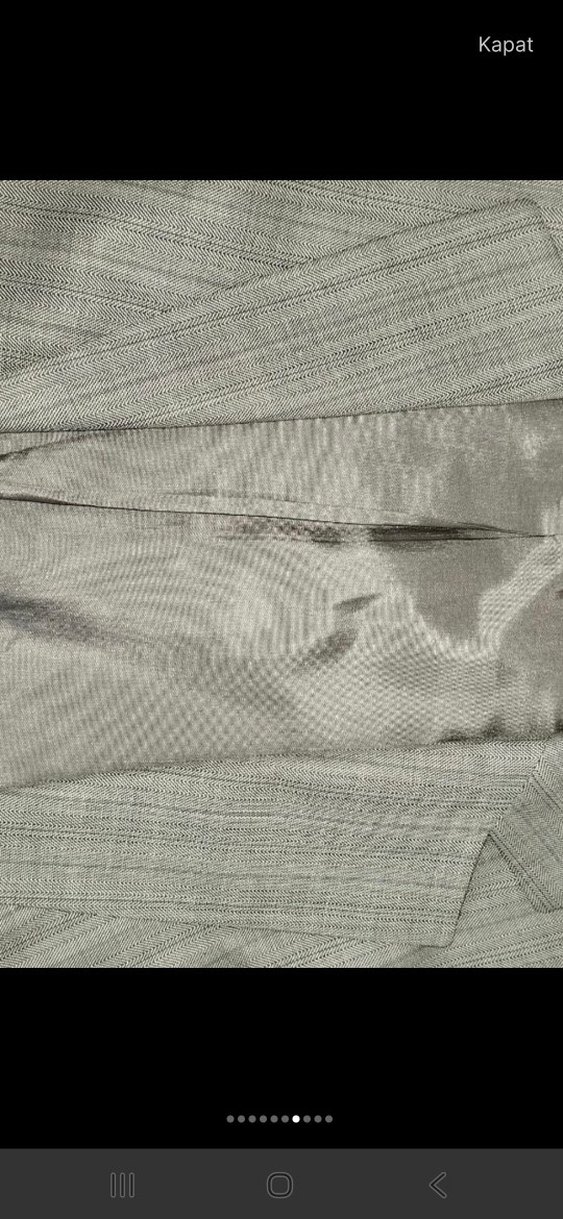 Düğmeli Gri Kadın Blazer Ceket - Görsel 4