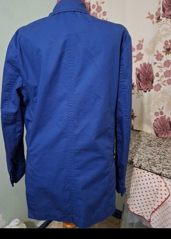 Mavi Denim Erkek Ceket, Fermuarlı, Midi Boy - Görsel 4