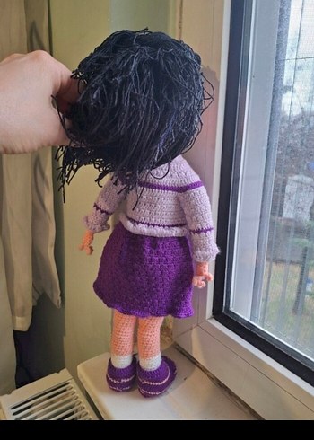 Mor El Örgüsü Bebek - Görsel 9