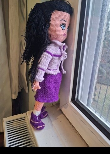 Mor El Örgüsü Bebek - Görsel 2