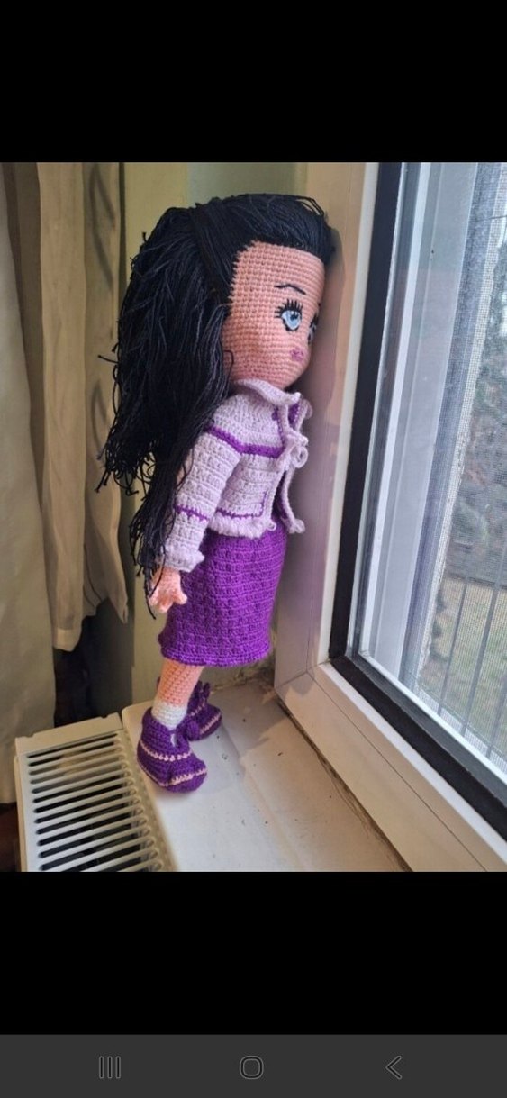 Mor El Örgüsü Bebek - Görsel 2