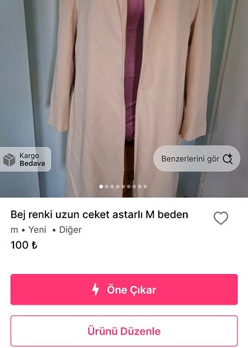 Bej Uzun Kollu Kadın Ofis Kabanı - Görsel 9