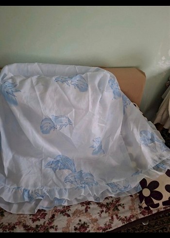 Nakışlı Mavi Bohem çamaşır makinesi Örtüsü - Görsel 3