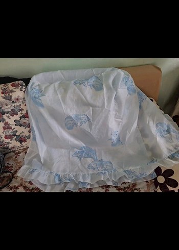 Nakışlı Mavi Bohem çamaşır makinesi Örtüsü - Görsel 4