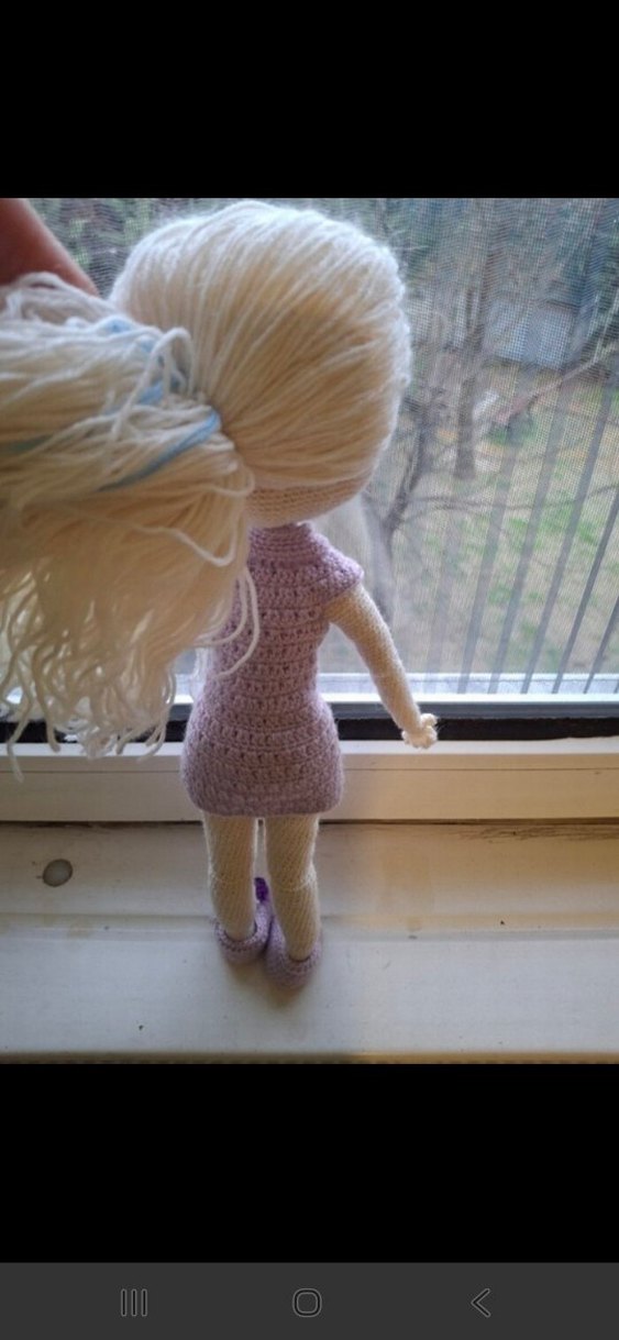 El Örgüsü Pastel Mor Bebek - Görsel 3