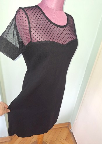 Dantel Detaylı Siyah Gotik Mini Elbise - Görsel 7