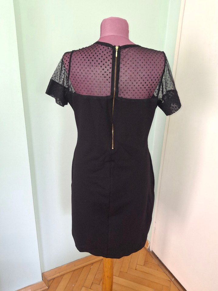 Dantel Detaylı Siyah Gotik Mini Elbise - Görsel 3