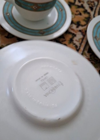 Beden Pastel Turkuaz Desenli 3'lü Fincan Takımı