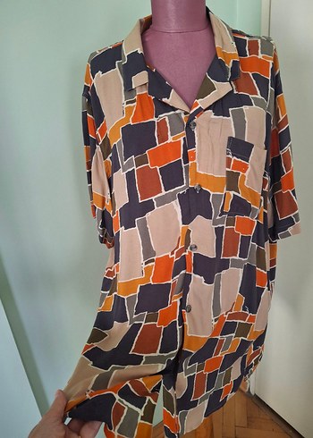 Retro Desenli Düğmeli Midi Tunik - Görsel 8