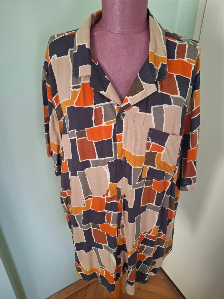 Retro Desenli Düğmeli Midi Tunik - Görsel 5