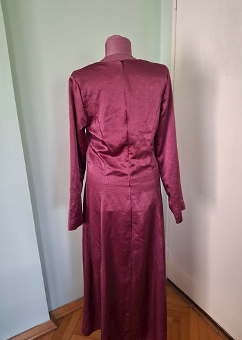 Diger Kadın Bordo Uzun Parlak Elbise - Görsel 5