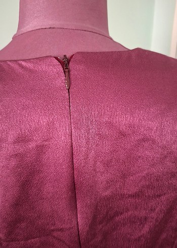 Diger Kadın Bordo Uzun Parlak Elbise - Görsel 6