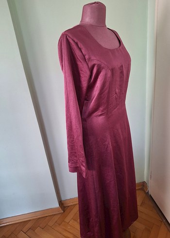 Diger Kadın Bordo Uzun Parlak Elbise - Görsel 7