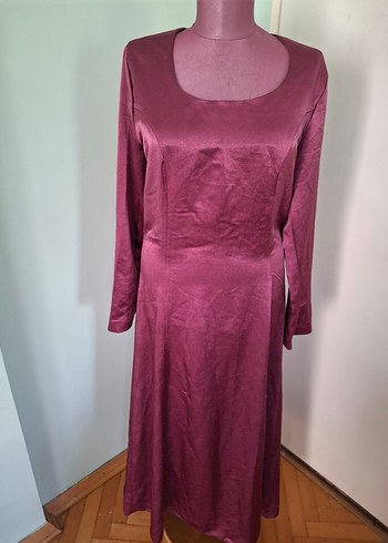 Diger Kadın Bordo Uzun Parlak Elbise - Görsel 8