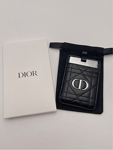 Dior Silver Rouge Balm Compact Mirror With Black Faux Leather Lo