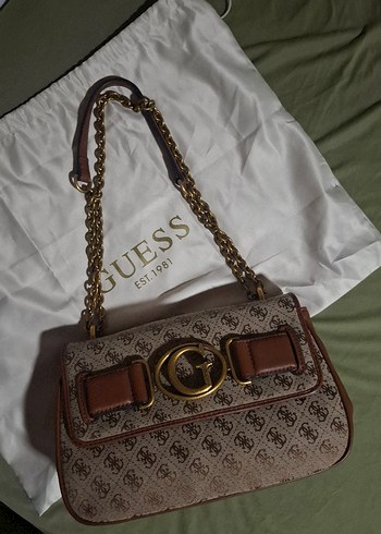 Guess Guess Kahverengi Baskılı Kadın Çanta