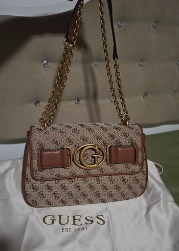 Guess Kahverengi Baskılı Kadın Çanta