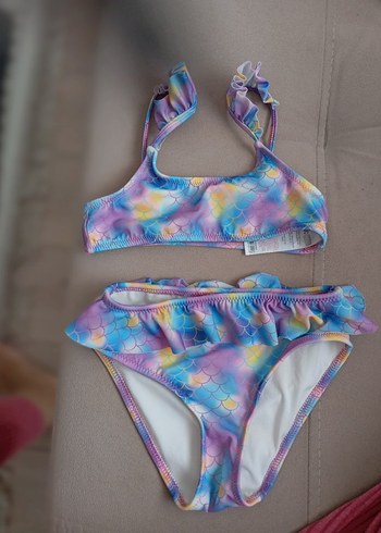 HelloBaby Kızlar için Pastel Renkli Bağlamalı Bikini