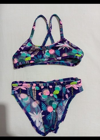 Renkli Desenli Kız Bikini Takımı