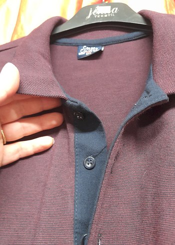 Erkek bordo uzun Kollu Polo Yaka Gömlek - Görsel 4