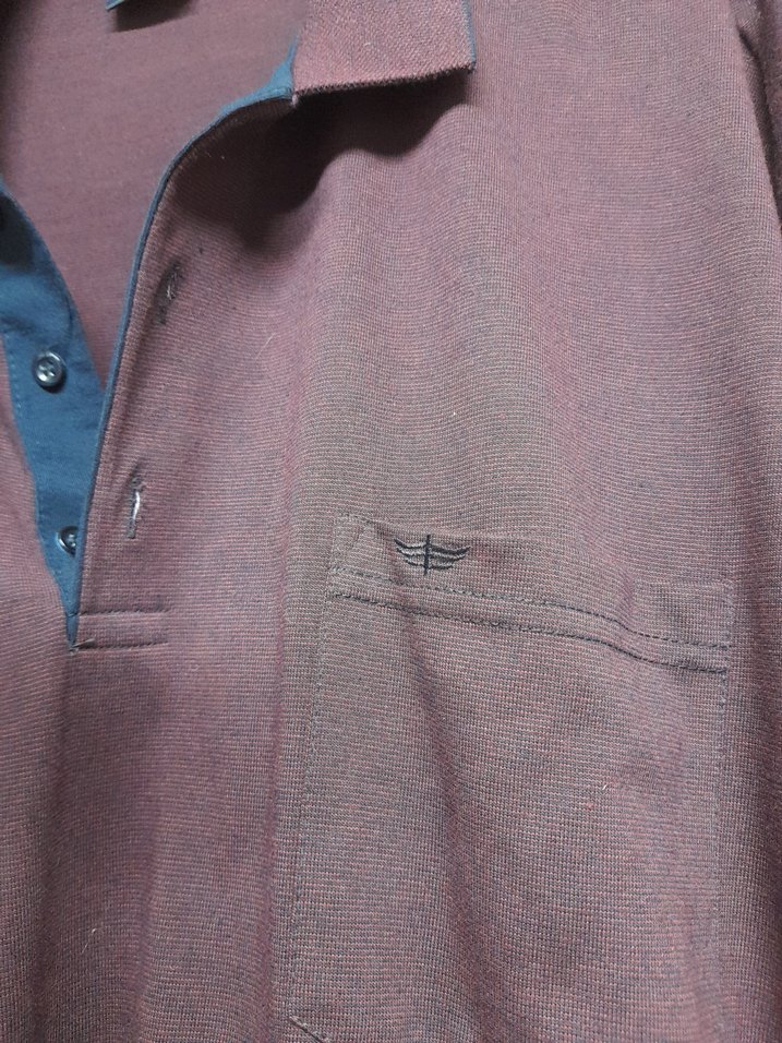 Erkek bordo uzun Kollu Polo Yaka Gömlek - Görsel 2