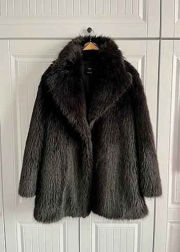 Mango XL Siyah Uzun Kurk