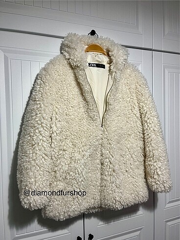 Zara Zara S Beden Krem Kapşonlu Peluş