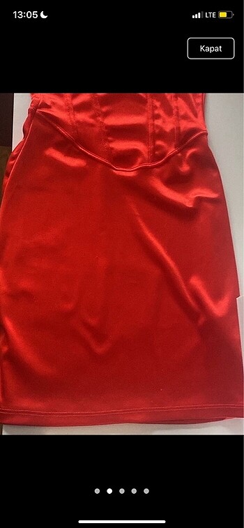H&M kırmızı mini elbise