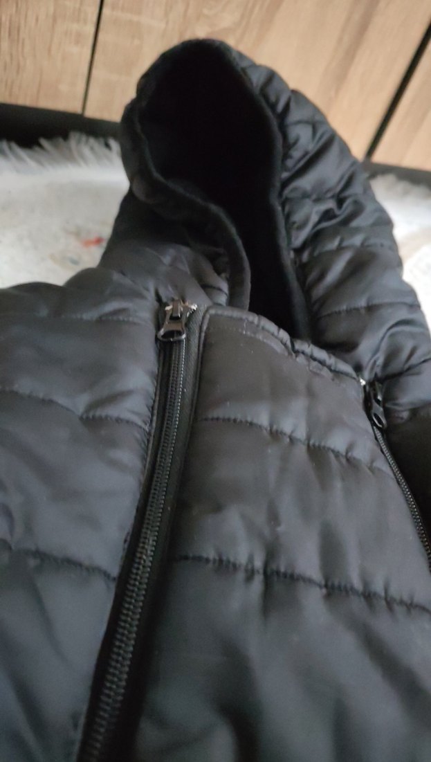 Kızaklı Bebek Siyah Polar Tulumu - Görsel 2