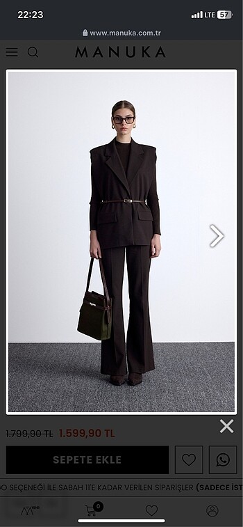 m Beden Manuka blazer yelek