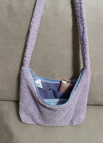  Beden mor Renk #lila#peluş#çanta