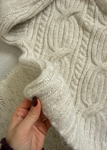 H&M Bej Kadın Örgü Triko Kazak - Görsel 3