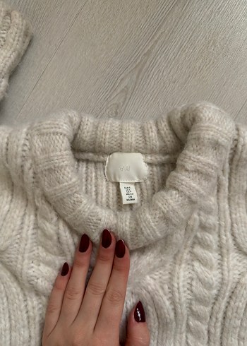 H&M Bej Kadın Örgü Triko Kazak - Görsel 2