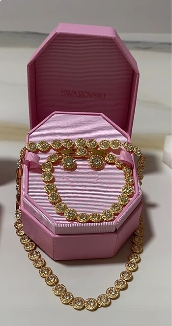 Swarovski gold angelic set