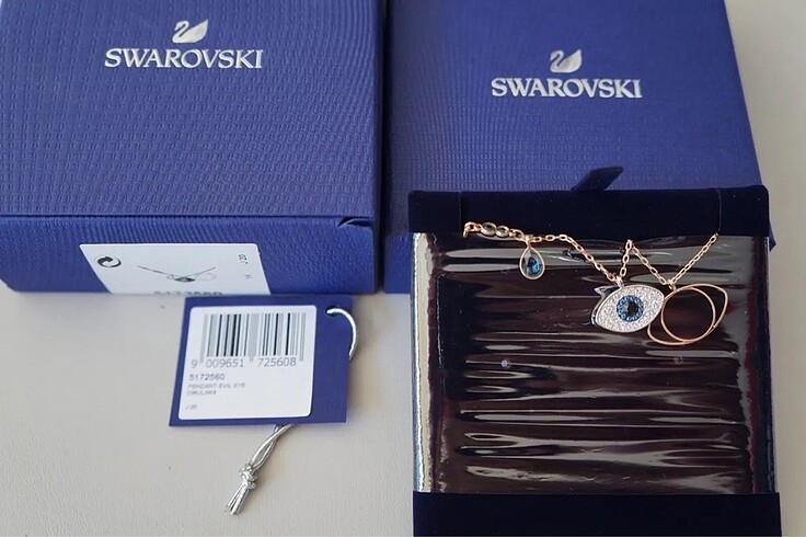 Beden Swarovski eye charmlı kolye