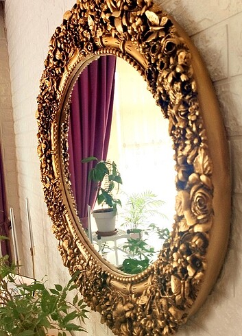Diğer Altın Varaklı Döküm Pirinç Salon Aynası 