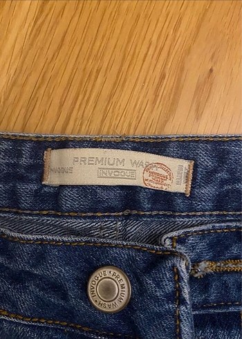 Zara Kadın Koyu Mavi Yırtık Bol Kesim Kot Pantolon