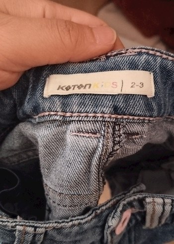 12-18 Ay Beden mavi Renk Düğmeli Mavi Kot Kız Eteği