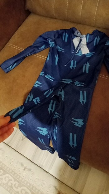 4 Yaş Beden mavi Renk Kedi çocuk 