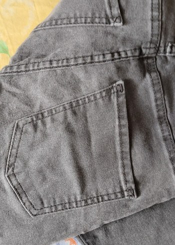 Siyah Bağcıklı Elastik Bel Kadın Kot Pantolon - Görsel 6