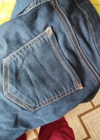 Renkli Bağcıklı Kadın Denim Pantolon - Görsel 4