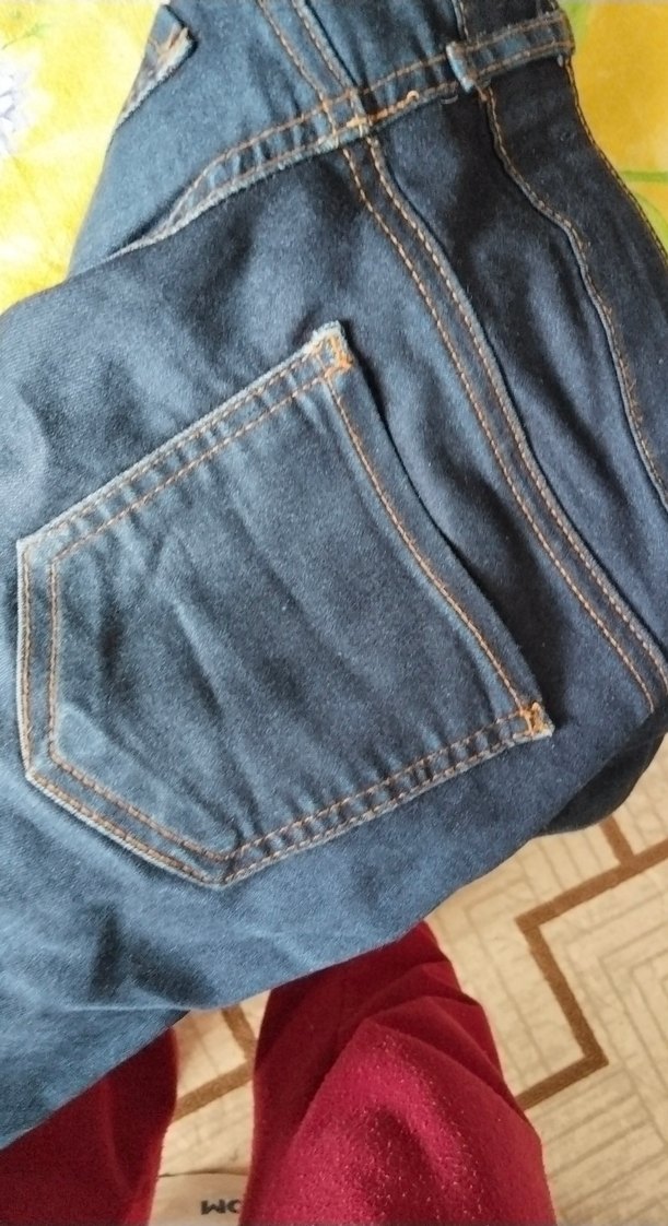 Renkli Bağcıklı Kadın Denim Pantolon - Görsel 4