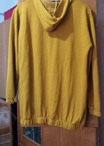 Sarı Fermuarlı Kadın Sweatshirt - Görsel 4